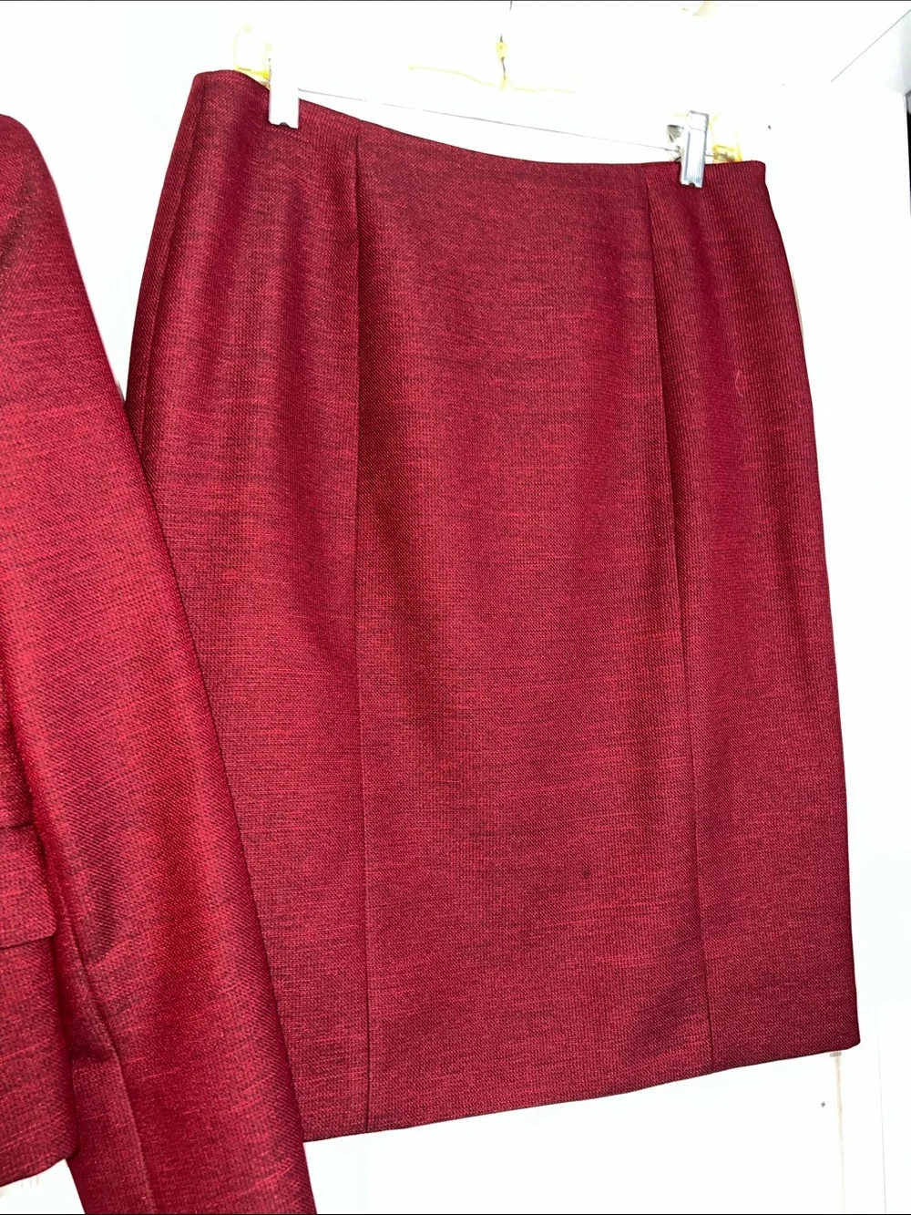 Evan Picone Deep Burgundy Women's Blazer and Skirt Set